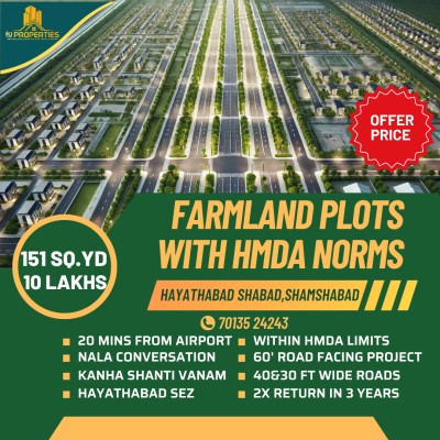 Premium Farmlands near Hayathabad , Shabad , Shamshabad