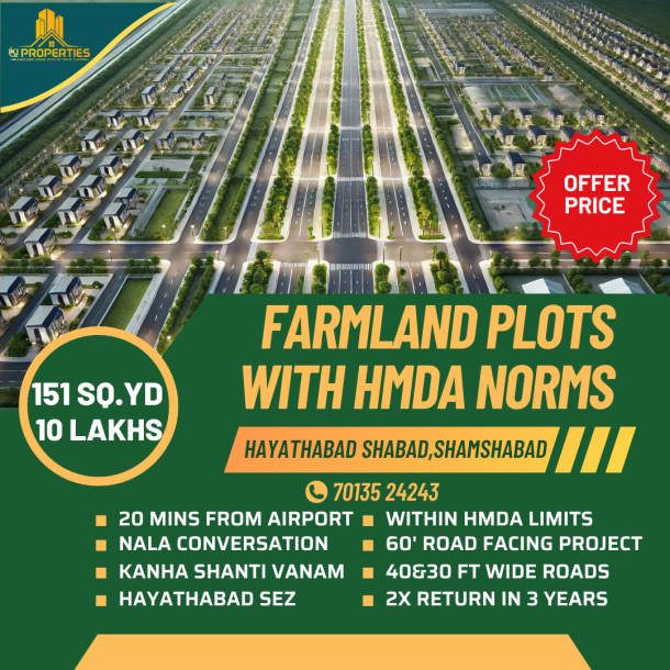 Premium Farmlands near Hayathabad , Shabad , Shamshabad-1