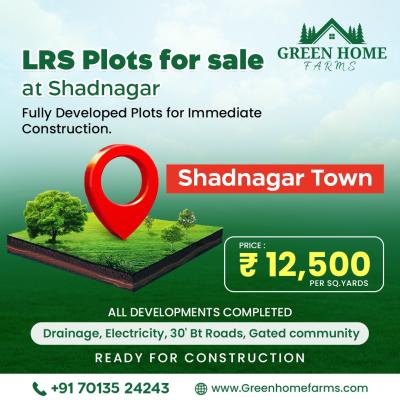 Open Plots for Sale in Shadnagar | R1 Zone | ₹12,500 per Sq.Yd